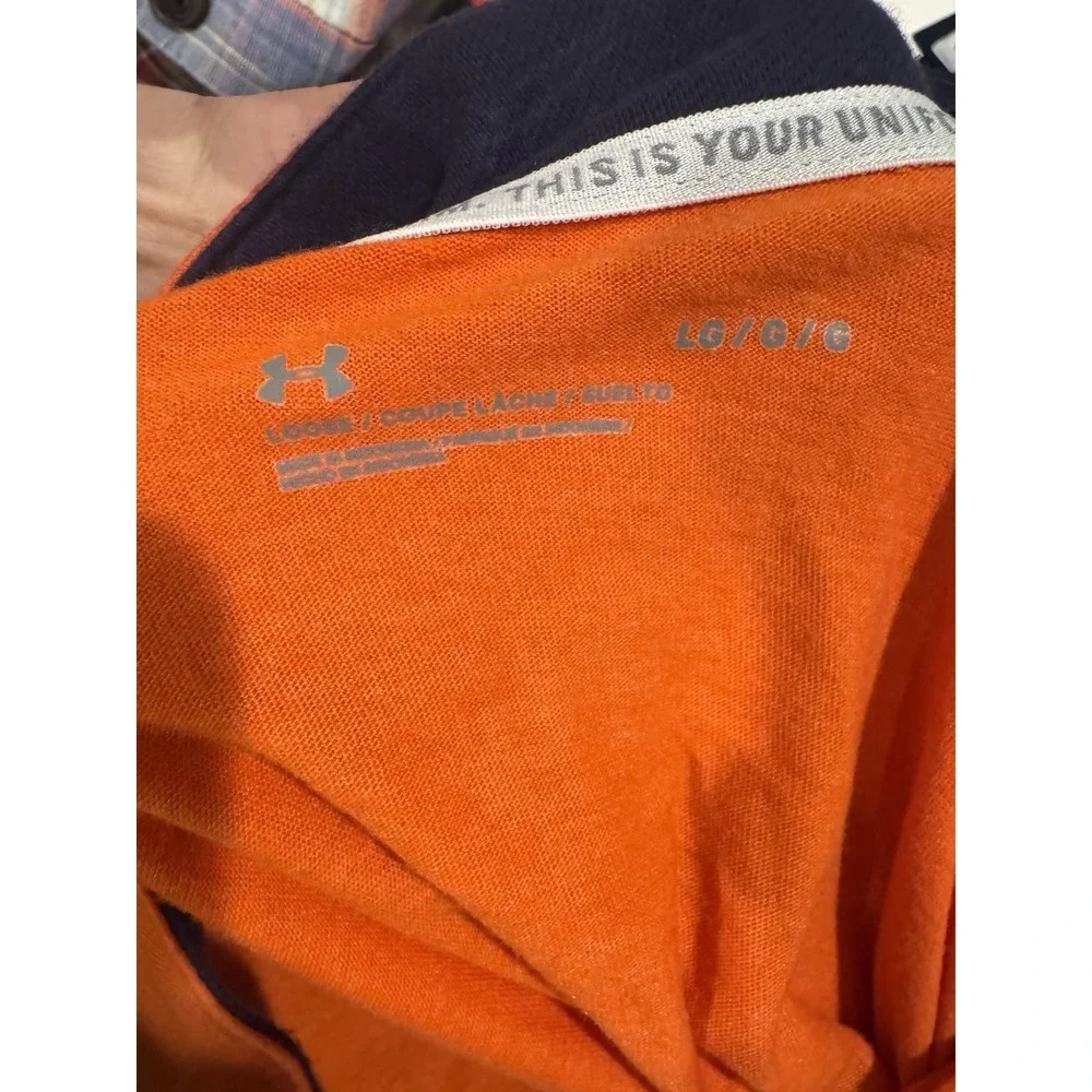 AUBURN TIGERS Under Armour 1/4 Zip Pullover‎ Large Sweatshirt WAR EAGLE Orange